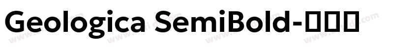 Geologica SemiBold字体转换